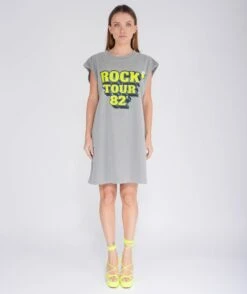 Immy Grey "TOUR" Dress -Newtone Brand Newtone ss25 robe immy tour