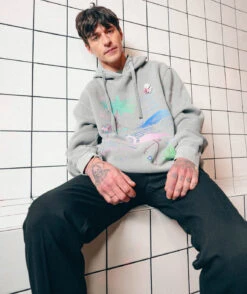 Hoodie Jagger Grey "FLAMINGO -Newtone Brand jagger grey flamingo