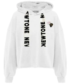 Hoodie Crop Bloomer Dirty White "BLEED