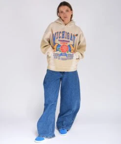 Hoodie Skyler Vintage Natural "ROSE -Newtone Brand newtone brand ss25 135