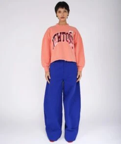 TONE SS25" Coral Crop Sweatshirt