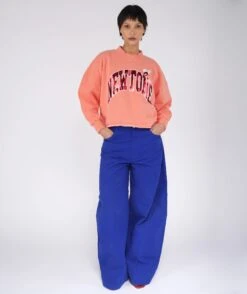 TONE SS25" Coral Crop Sweatshirt -Newtone Brand newtone brand ss25 16