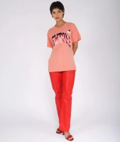 TONE SS25" Coral Trucker Tee Shirt -Newtone Brand newtone brand ss25 44
