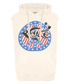 Hoodie Agger Natural "PEACE
