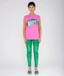 TONE" Fuschia Biker Tee Shirt