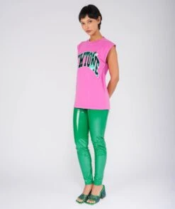 TONE" Fuschia Biker Tee Shirt -Newtone Brand newtone brand ss25 biker fuschia tone 3