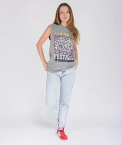 THREEDAYS" Grey Biker Tee Shirt