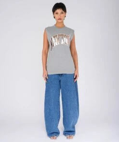 TONE" Grey Biker Tee Shirt -Newtone Brand newtone brand ss25 biker grey tone