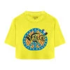 SUN "PEACE" Crop Crooper Tee Shirt