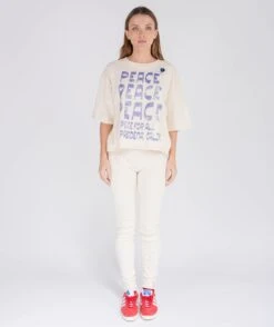 PASADENA" Natural Crop Crooper Tee Shirt