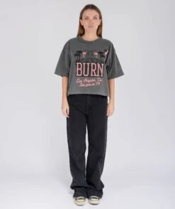 SEE YOU" Crop Crooper Pepper Tee Shirt -Newtone Brand newtone brand ss25 crooper pepper seeyou