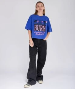 SEE YOU Royal Crop Crooper Tee Shirt -Newtone Brand newtone brand ss25 crooper royal seeyou 3