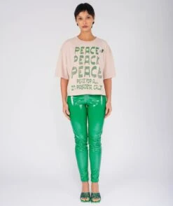 PASADENA" Crop Crooper Whisper Tee Shirt -Newtone Brand newtone brand ss25 crooper whisper pasadena