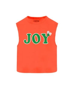 JOY" Dyer Neon Orange Tee Shirt