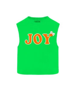 JOY" Dyer Neon Green Tee Shirt