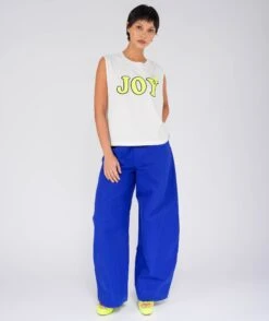 JOY" Dyer Dirty White Tee Shirt