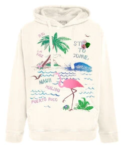 Hoodie Jagger Natural "FLAMINGO