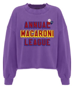 MACARONI" Crop Wear Purple Sweatshirt