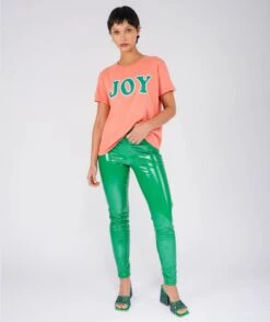 JOY" Starlight Coral Tee Shirt -Newtone Brand newtone brand ss25 starlight corail joy 3