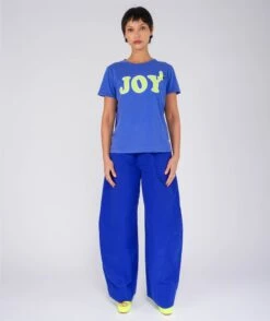 JOY" Starlight Flo Blue Tee Shirt -Newtone Brand newtone brand ss25 starlight floblue joy