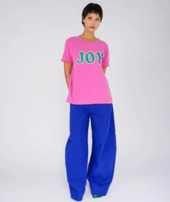 JOY" Starlight Fuschia Tee Shirt -Newtone Brand newtone brand ss25 starlight fuschia joy 2