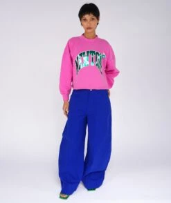 TONE SS25 Fuchsia Crop-wear Sweatshirt -Newtone Brand newtone brand ss25 tone porter fuchia 2