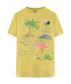 FLAMINGO" Corn Trucker Tee Shirt