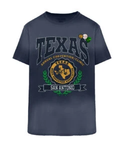 TEXAS" Vintage Blue Trucker Tee Shirt