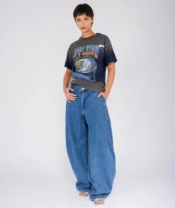 APPLETON" Vintage Blue Trucker Tee Shirt -Newtone Brand newtone brand ss25 trucker appleton vintageblue 3