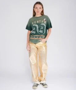 KENTON" Vintage Forest Trucker Tee Shirt -Newtone Brand newtone brand ss25 trucker kenton vintage forest