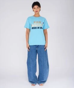 CITY SS25 Pool Blue Trucker Tee Shirt