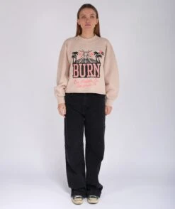 SEE YOU" Crop Porter Whisper Sweatshirt -Newtone Brand newtoneSS25 porter whisper seeyou 2