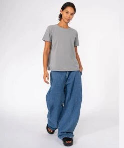 DAILY" Starlight Grey Tee Shirt -Newtone Brand starlight daily grey newtone brand fw25 1