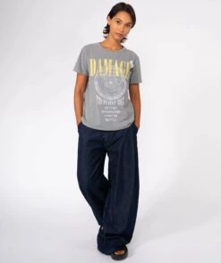 DAMAGE" Starlight Grey Tee Shirt