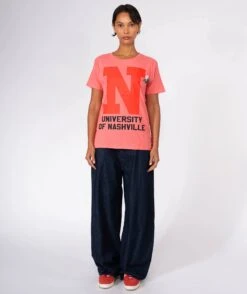 LETTERS" Starlight Malabar Tee Shirt -Newtone Brand starlight letters corail newtone brand fw25 3