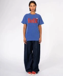 FOLK" Flo Blue Trucker Tee Shirt -Newtone Brand trucker folk floblue newtone brand fw25 3