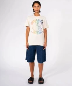 LANCASTER" Natural Trucker Tee Shirt -Newtone Brand trucker lancaster natural newtone brand fw25 3