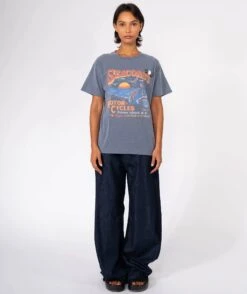 SEACOAST" Trucker Denim Tee Shirt -Newtone Brand trucker seacoast denim newtone brand fw25 3