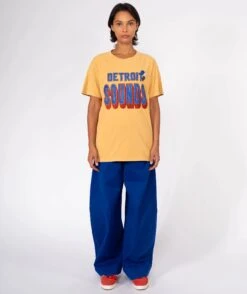 SONG" Mustard Trucker Tee Shirt -Newtone Brand trucker song mustard newtone brand fw25 3